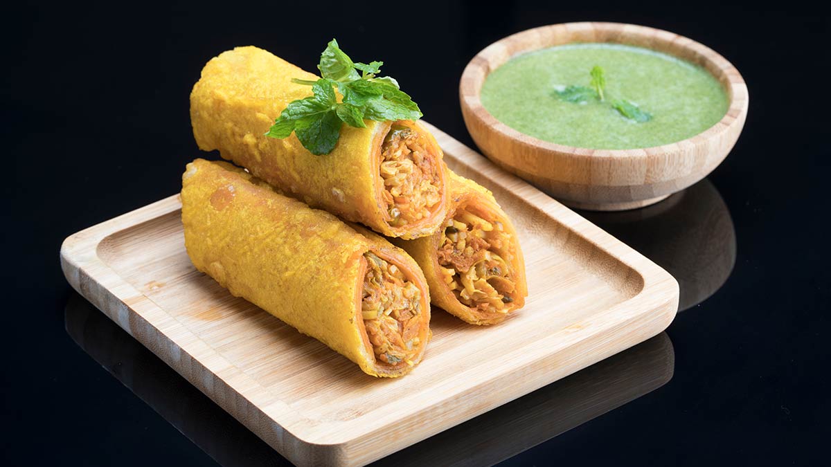 Paneer Spring Rolls Kurkure Half